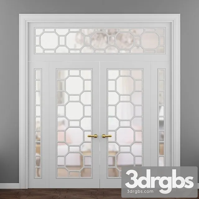 Doors turin onyx double doors 3D Model Download