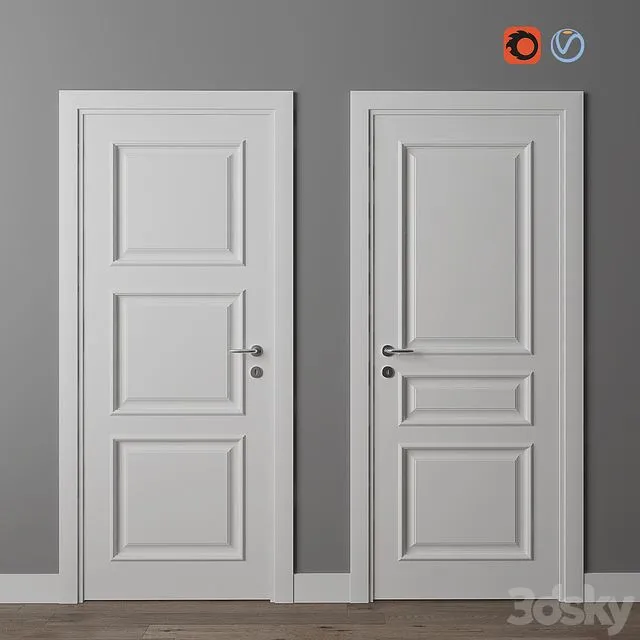 Doors Union porte Liberty part 2 (126p and 127p models) 3D Model