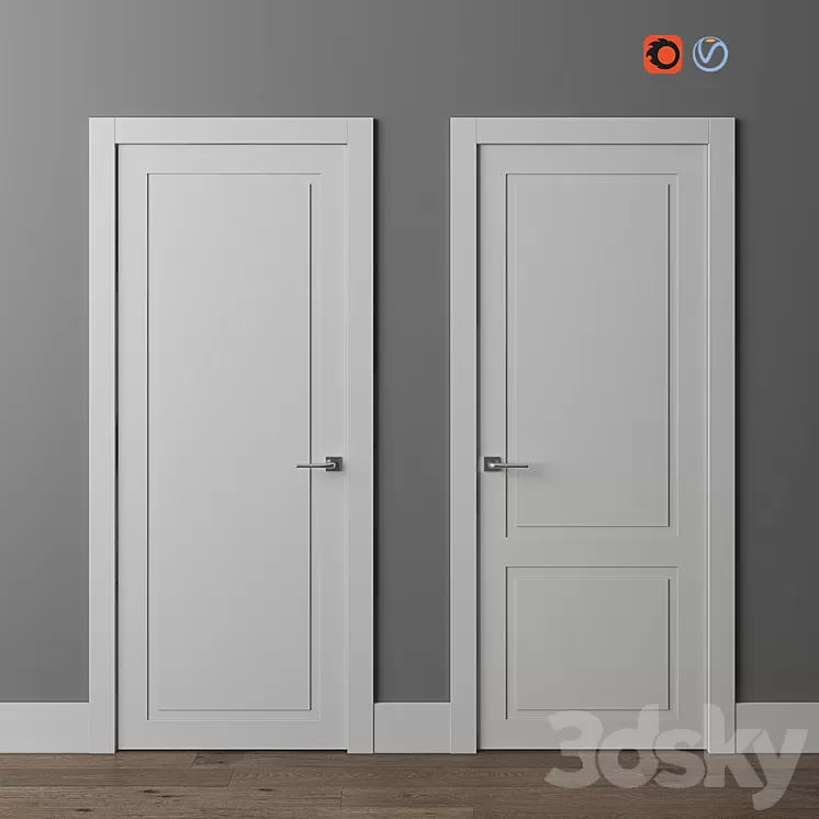 Doors Volkhovets Neo Classic 8001 8002 3D Model