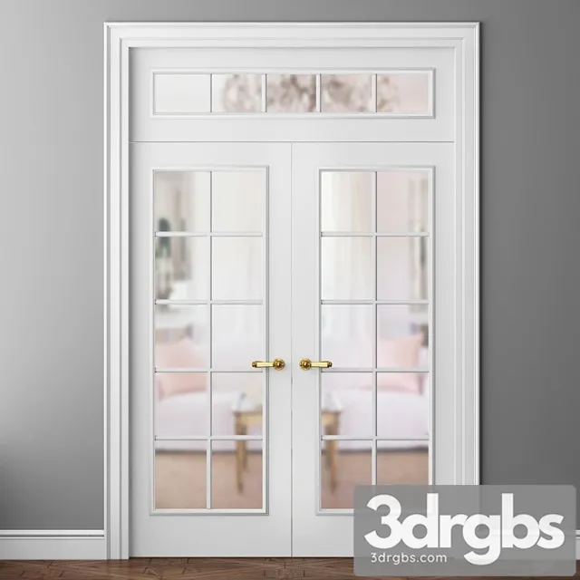Doors volkhovets paris 8101 and 8102 double doors 3D Model Download