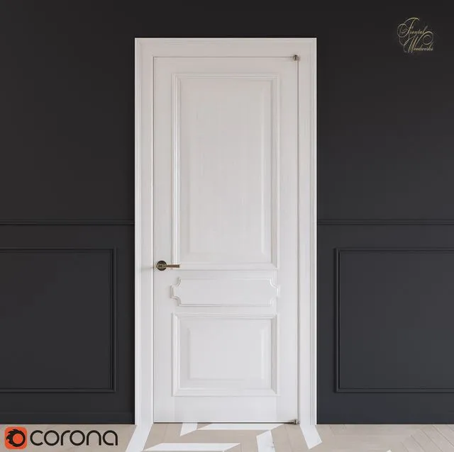 Doors_White_Classic 3D Model