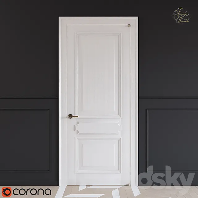 Doors_White_Classic 3DModel