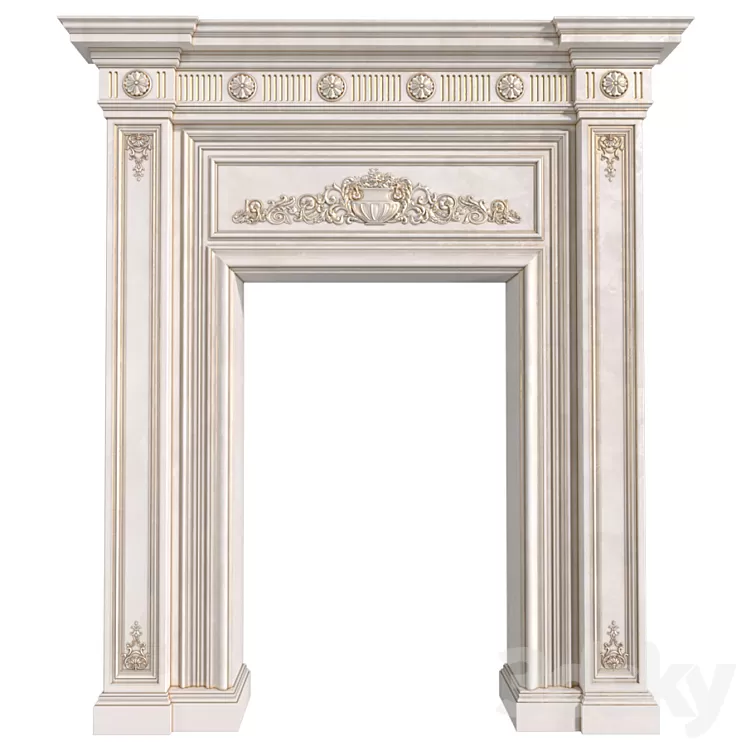Doorway in classic style with decorative plaster. Door Portal. Classic Doorway.Classic Architecture Arch.arched doorway 3D Model Doorway in classic style with decorative plaster. Door Portal. Classic Doorway.Classic Architecture Arch.arched doorway 3D Model