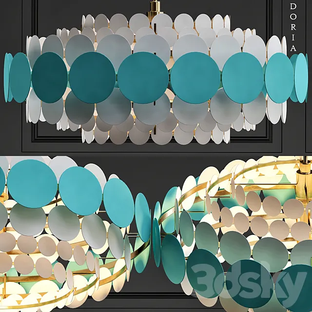 Doria leuchten hanging lamp 3D Model Doria leuchten hanging lamp 3D Model