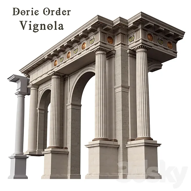Doric Order Vignola Column 3D Model