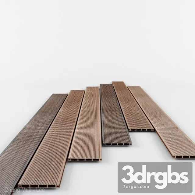 Doska Outdoor Plastic Wood Floor 3D Model Download