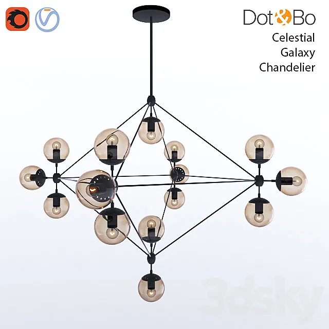 Dot & Bo Celestial Galaxy Chandelier 3DModel Dot & Bo Celestial Galaxy Chandelier 3DModel