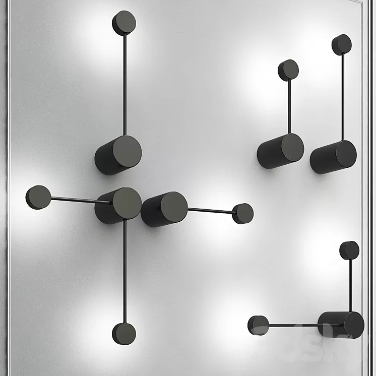 Dots wall lamps 3D Model