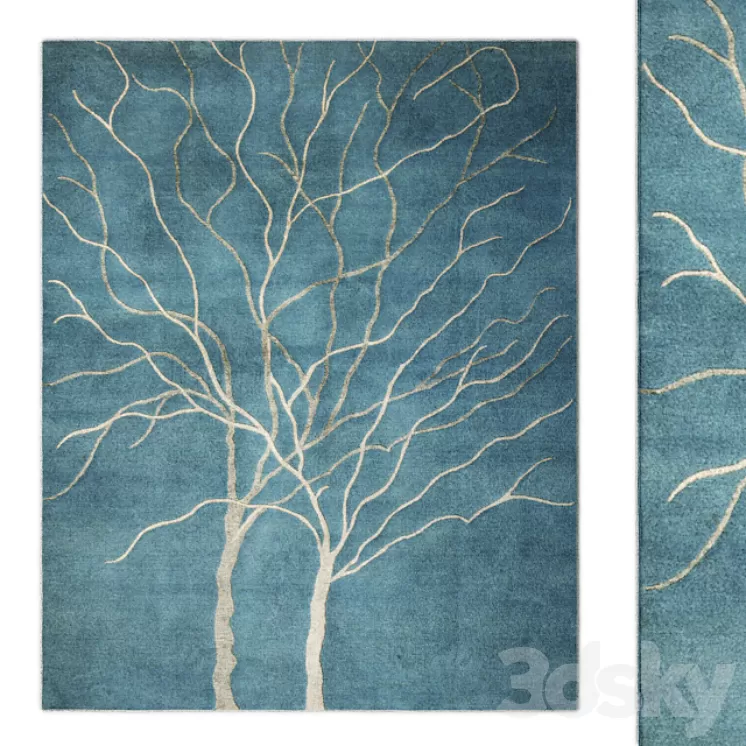 Double Arbre De Vie Rug 3D Model