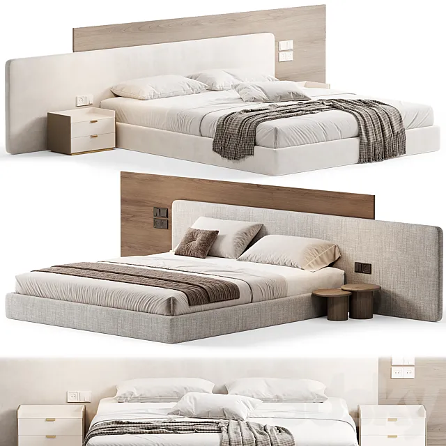 Double bed 03 3D Model Double bed 03 3D Model