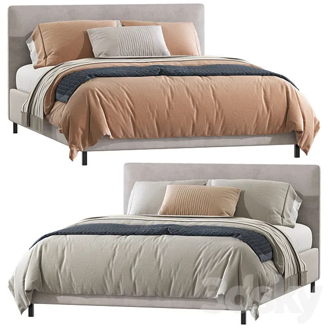 Double bed 120 3D Model Double bed 120 3D Model