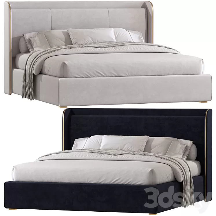 Double bed 146 3D Model Free Download