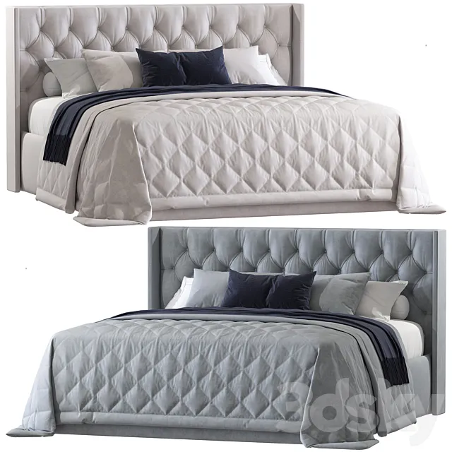 Double bed 148 3D Model