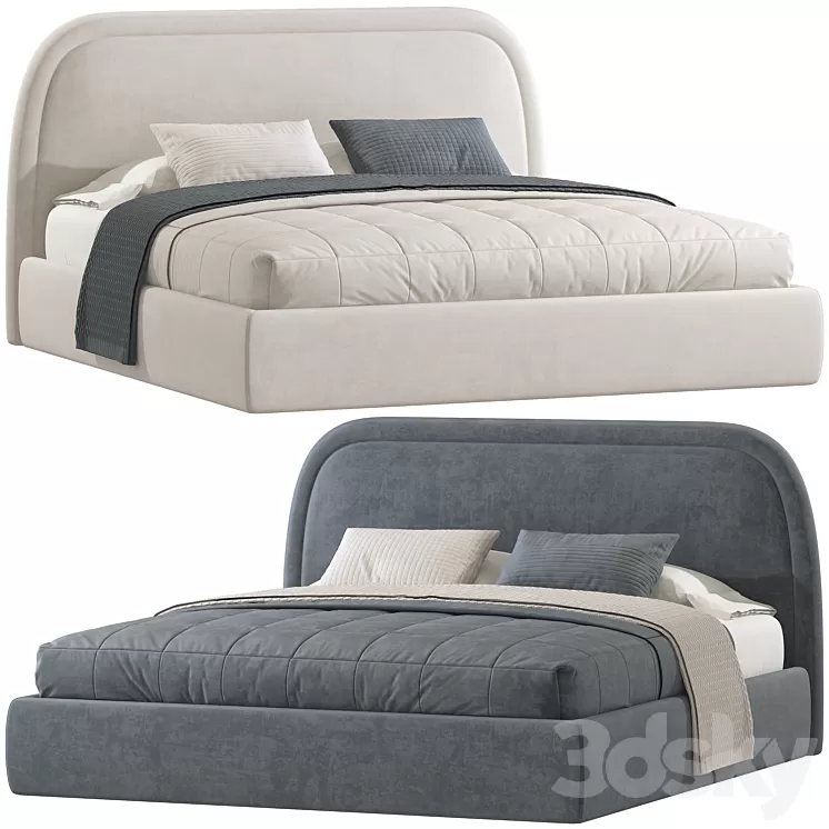 Double bed 150. 3D Model Free Download