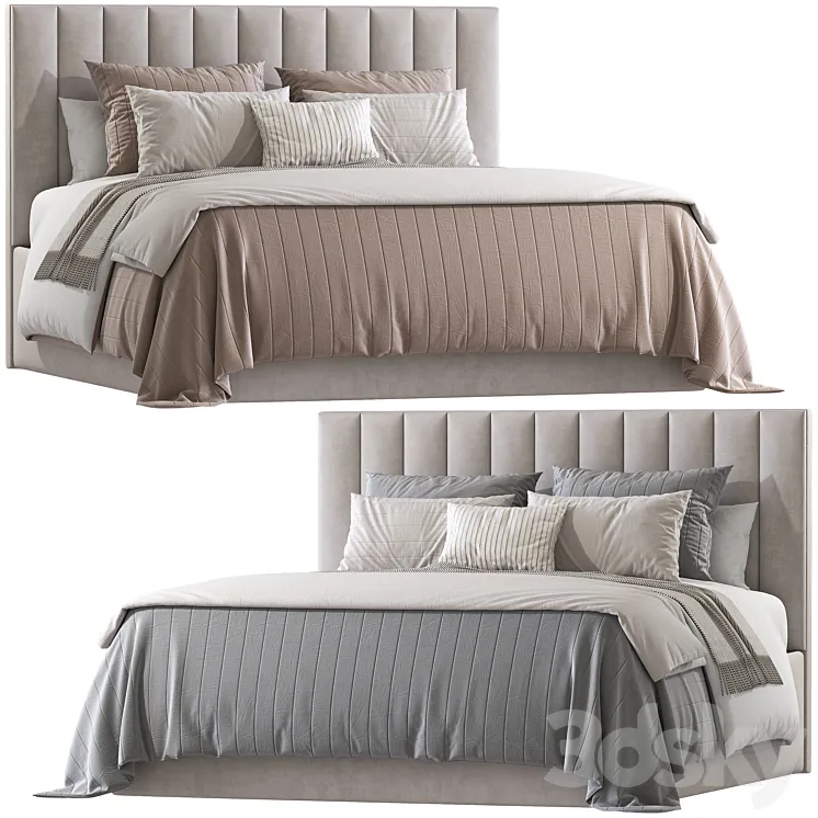 Double bed 161. 3D Model Free Download