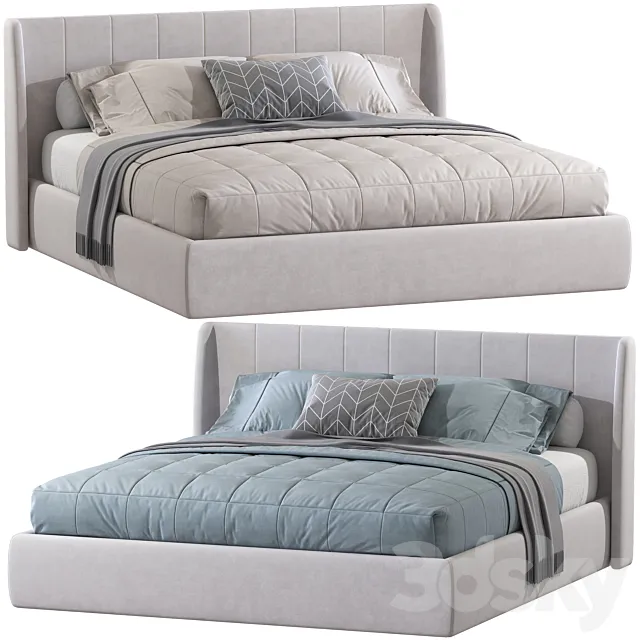 Double bed 167 3D Model Double bed 167 3D Model