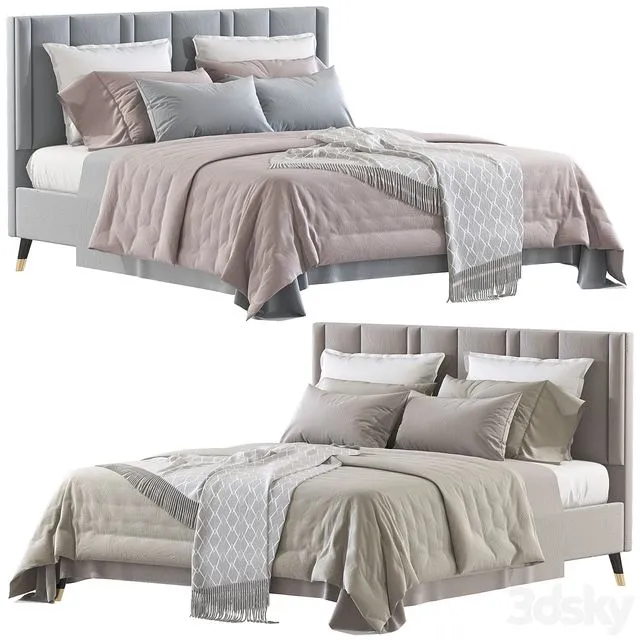 Double Bed 3 3D Model Double Bed 3 3D Model