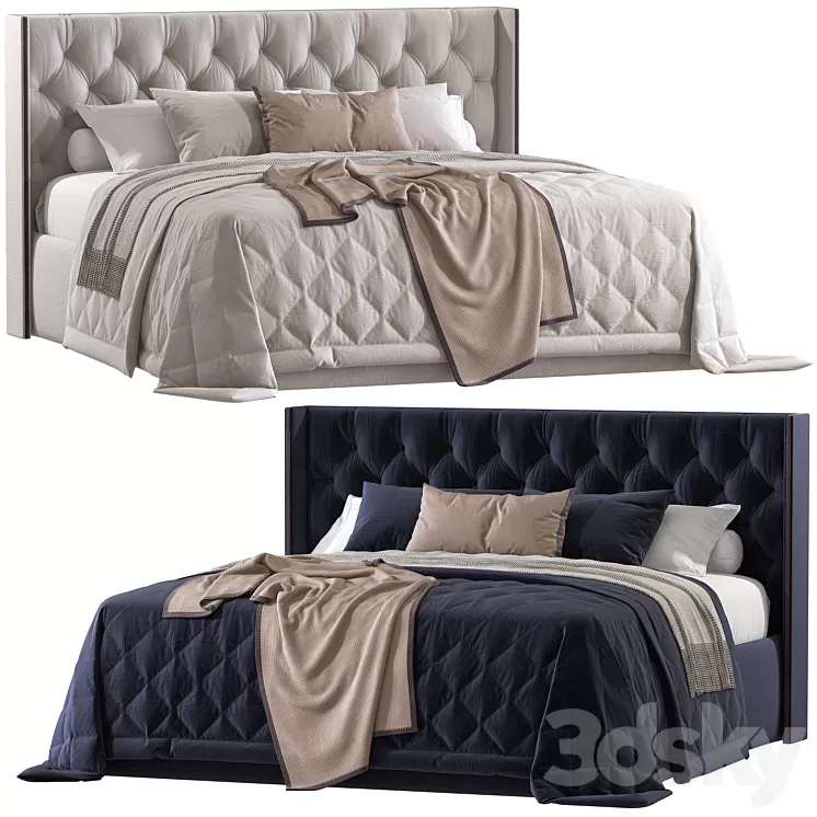 Double bed 66 3D Model Free Download