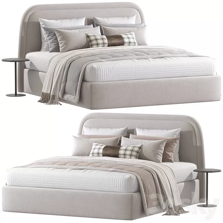 Double bed 77. 3D Model Free Download