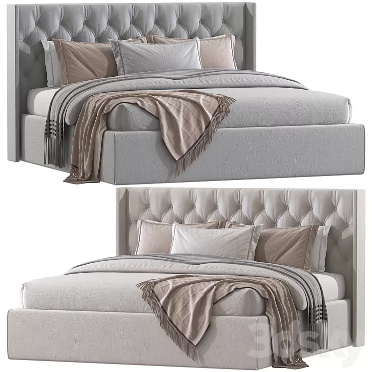 Double bed 92. 3D Model Free Download