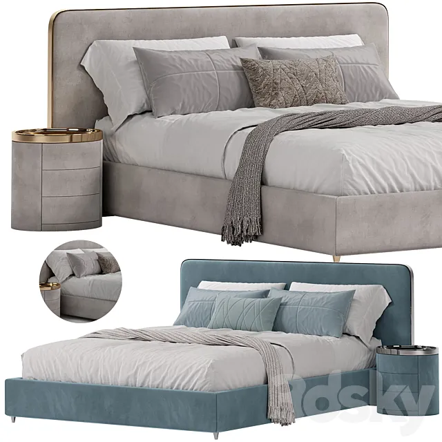 Double bed ELVIS by CANTORI 3D Model