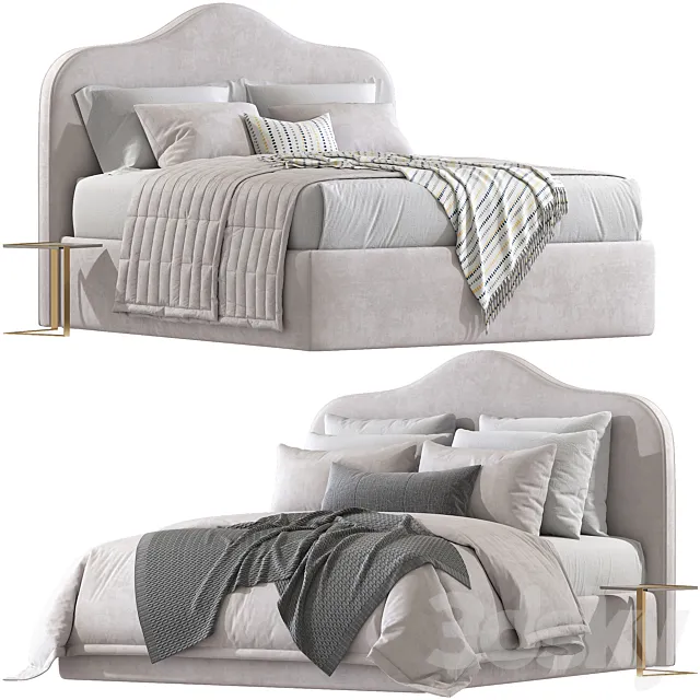 Double bed Marion Natural №217. 3D Model