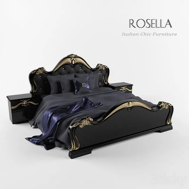 Double bed (Rosella Italy) 3D Model