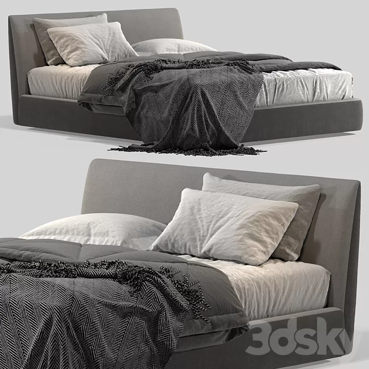 double bed Sangiacomo Atelier 3D Model - 3DSKY Decor Helper