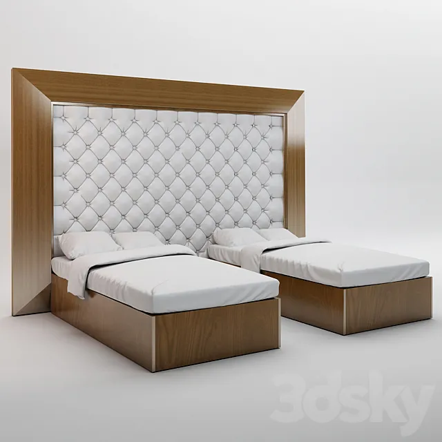 Double bed-sliding 3DModel