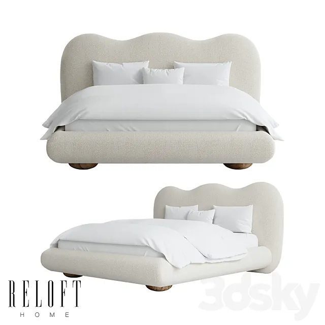Double bed WAVE 3D Model Double bed WAVE 3D Model