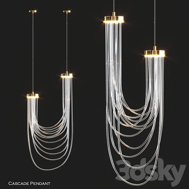 Double Cascade Pendant by Morghen Studio 3DModel