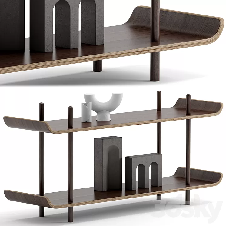 Double Demi Shelf 3D Model Free Download