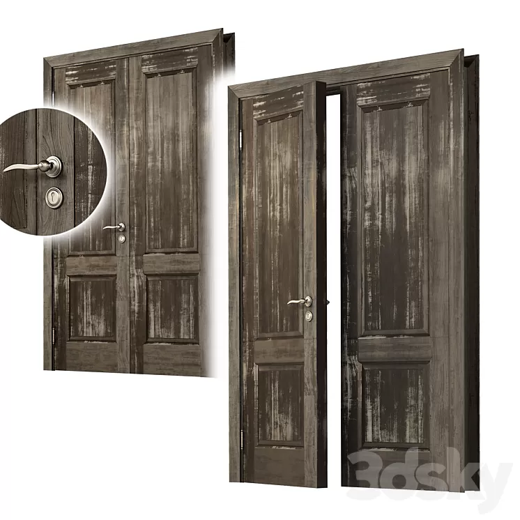 Double door vintage classic 3D Model