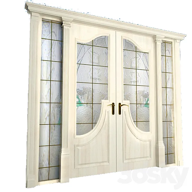 Double doors me?konatnye 3D Model