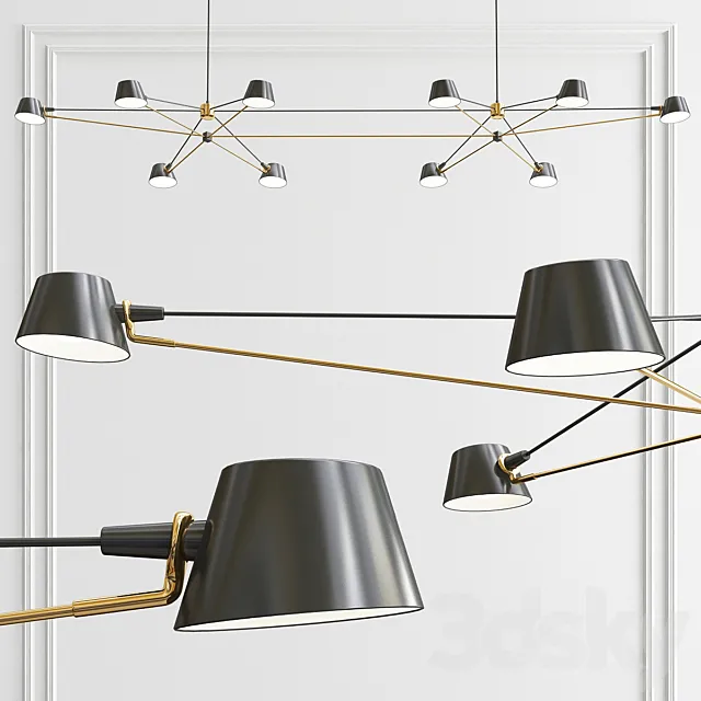 DOUBLE PIVOT CHANDELIER 3D Model