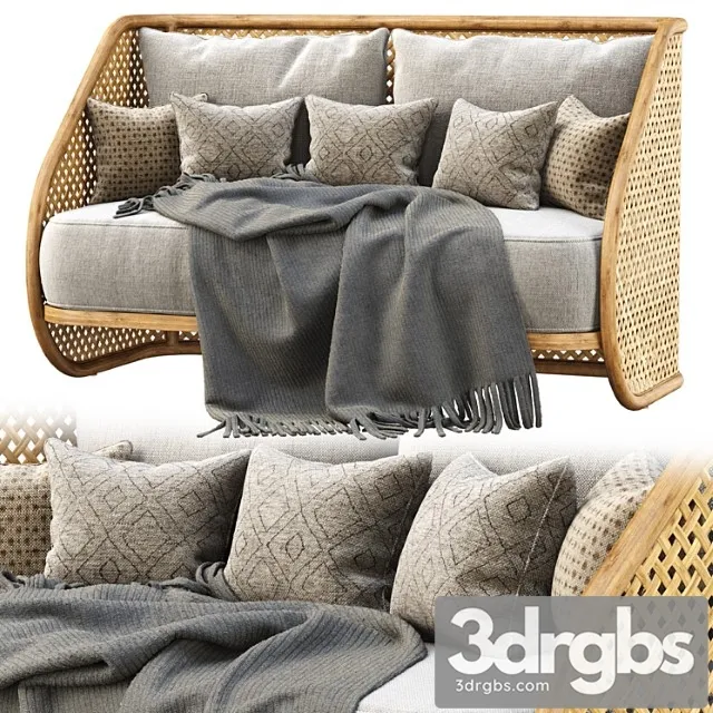 Double rattan sofa Double rattan sofa