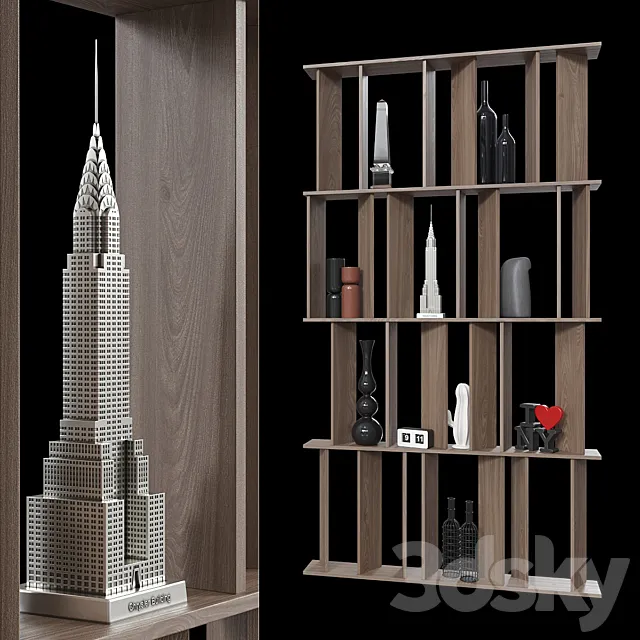 Double sided rack 039. 3D Model