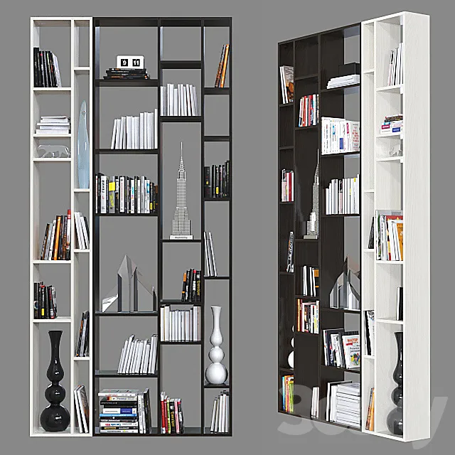 Double-sided shelving 011. 3DModel