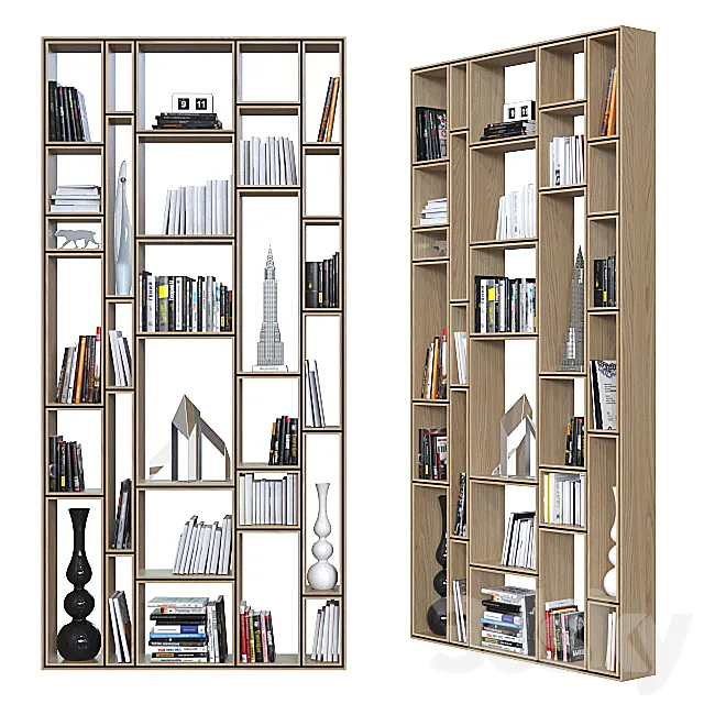 Double-sided shelving 013. 3D Model