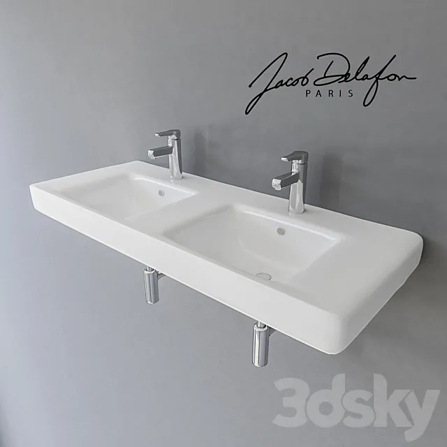 Double sink Jacob Delafon Odeon Up 3D Model Double sink Jacob Delafon Odeon Up 3D Model
