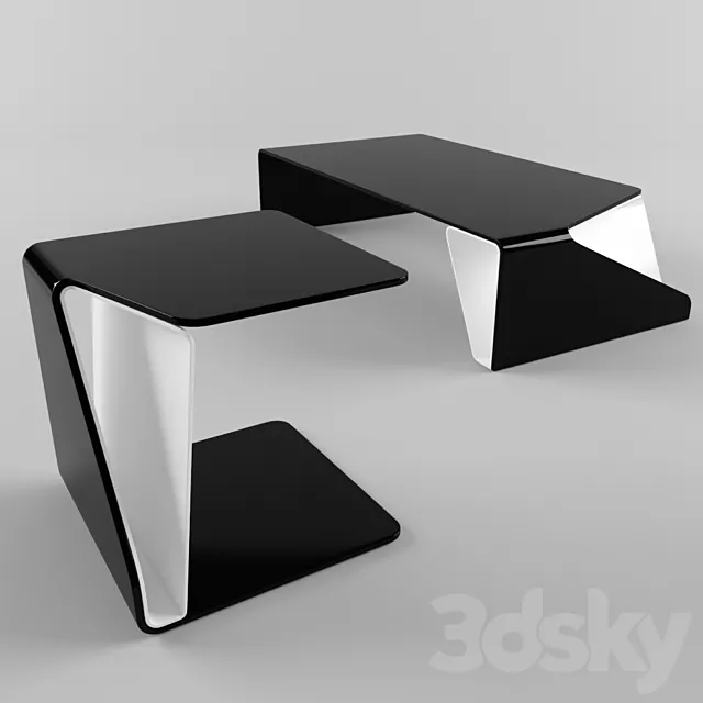 Double-skin coffee table 3D Model