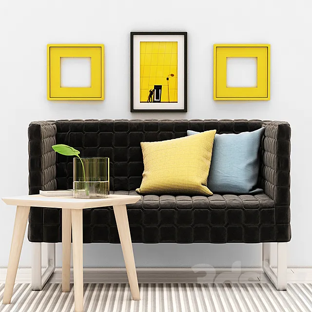 Double sofa Ikea KNOPPARP _ KNOPPARP 3D Model Double sofa Ikea KNOPPARP _ KNOPPARP 3D Model