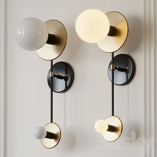 Double Wall Brass Sconce by ETSY 3DModel