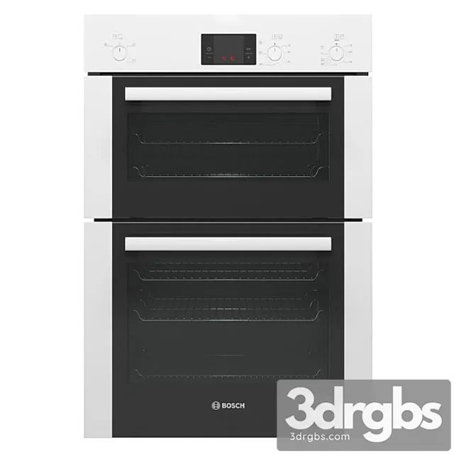Double White Oven Bosch Series6 Nbt13b221b 3D Model Download