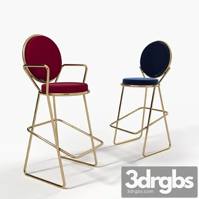 Double zero bar stool from moroso 2 3D Model Download