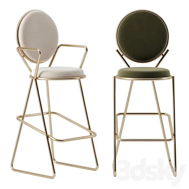 Double Zero barstool by Moroso 3DModel