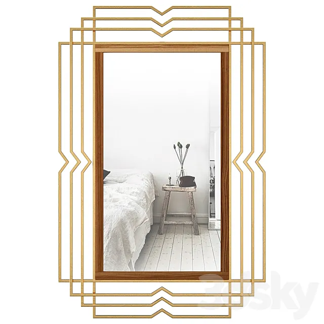 Downer Accent Mirror W000401910 3D Model Downer Accent Mirror W000401910 3D Model