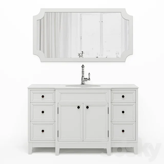 Downton Dantone Home bathroom cabinet 3D Model Downton Dantone Home bathroom cabinet 3D Model