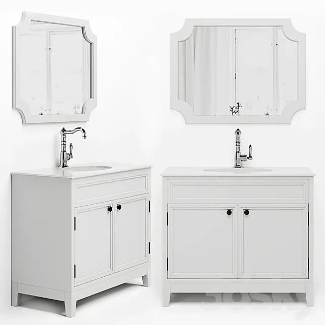 Downton small bathroom cabinet Dantone Home 3D Model Downton small bathroom cabinet Dantone Home 3D Model