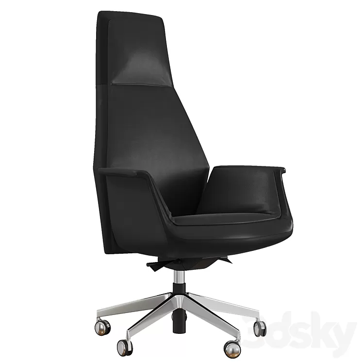 Downtown Italian Executive Chair by Poltrona Frau 3D Model Downtown Italian Executive Chair by Poltrona Frau 3D Model